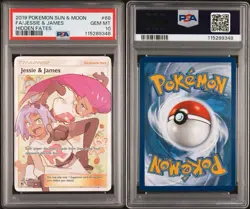 2019 Pokemon Sun & Moon Hidden Fates #68 FA/Jessie & James Hidden Fates PSA 10 - Image 3