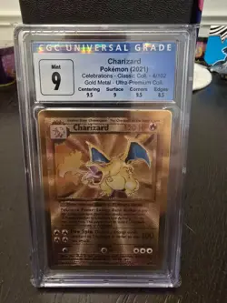 2021 Pokemon Celebrations Classic Ultra Premium #4 Charizard Gold Metal CGC 9 - Image 1