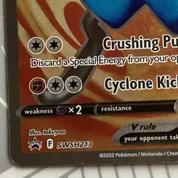 Pokemon Lucario V Full Art SWSH213 Black Star Promo NM - Image 4