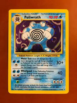 1999 Pokemon Base Holo Poliwrath 13/102 - Near Mint - Image 1