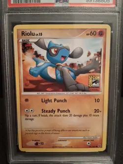 2009 Pokemon Platinum Riolu Comic Con International Exclusive Promo PSA 6 Graded - Image 2