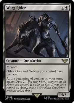 NM Warg Rider, MTG, Lord of the Rings, Magic the Gathering, 826 - Image 1
