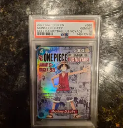 One Piece Monkey D. Luffy College Basketball PSA 10 - Image 1