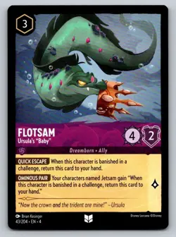 Disney Lorcana Flotsam - Ursula's "Baby" 43/204 Ursula's Return R - Image 1