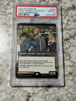 Eddie Brock Venom Borderless SPM 0224 PSA 10 GEM MINT (MTG Spider-Man 2025) - Image 1