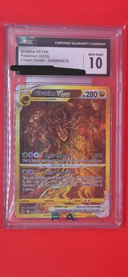 CGC 10 Pokemon TCG Giratina VSTAR Secret Rare GG69/GG70 Crown Zenith Holo EN - Image 1