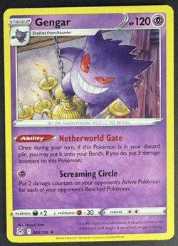 Gengar 066/196 Regular Non Holo Rare - Swsh11: Lost Origin - Pokemon TCG - LP - Image 1
