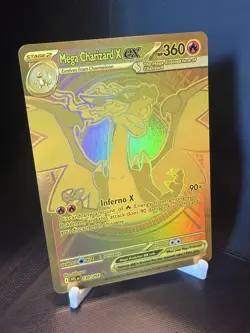 Mega Charizard X EX 130/094 Gold Hyper Rare - Phantasmal Flames Pokemon TCG - NM - Image 2