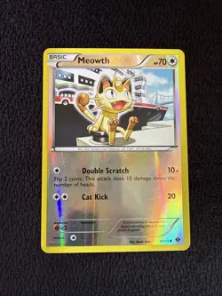 Meowth 80/99 Pokemon TCG BW: Next Destinies Mirror Reverse Holo LP - Image 1