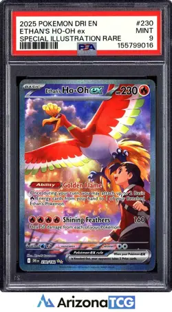 Pokemon 2025 Ethan's Ho-Oh ex 230/182 SIR Destined Rivals PSA 9 - Image 1