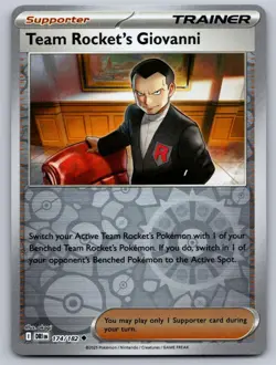 Team Rocket's Giovanni 174/182 Uncommon Destined Rivals Pokemon Reverse Holo NM - Image 1