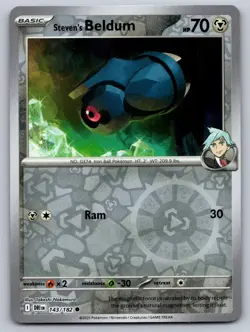 Steven's Beldum 143/182 Common Destined Rivals Pokemon Reverse Holo Near Mint - Image 1