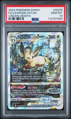 2023 Pokemon Sword And Shield Crown Zenith Leafeon VSTAR Fa PSA 10 #GG35 - Image 1