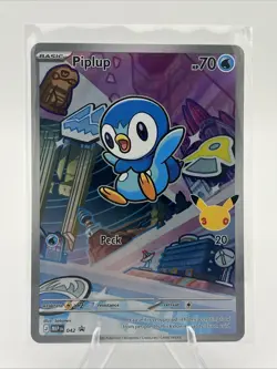 Piplup 042 Gen 4 Sinnoh First Partner’s Illustration Rare Promo Pokemon 30th #2 - Image 1