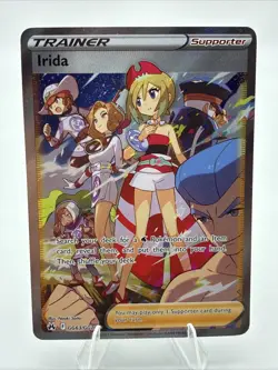 Pokemon Irida Trainer Supporter Full Art Ultra Rare Holo GG63/GG70 Crown Zenith - Image 1