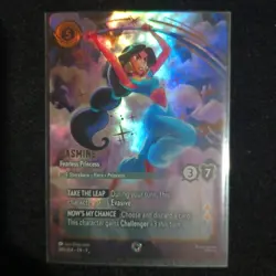 Ravensburger Disney Lorcana Jasmine - Fearless Princess Enchanted Holo 240/204 - Image 3