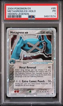 Metagross EX HIDDEN LEGENDS 95/101 Pokemon Card Holo LOW POP Poor PSA 1 - Image 2