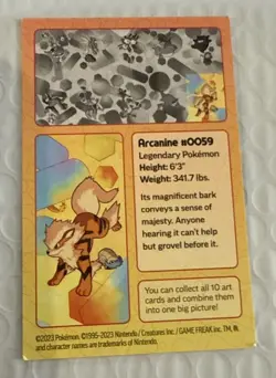 Arcanine Pokemon 151 Mini Tin w/ Art Card EMPTY No Packs - Image 5