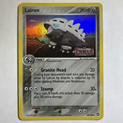 Pokemon TCG - Lairon 32/108 Reverse Holo Stamped - EX Power Keepers Card MP - dd - Image 1