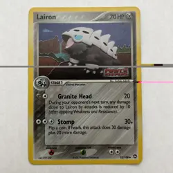 Pokemon TCG - Lairon 32/108 Reverse Holo Stamped - EX Power Keepers Card MP - dd - Image 2
