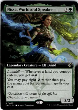 MTG Nissa, Worldsoul Speaker (Extended Art) Commander: Aetherdrift Rare #29 - Image 1