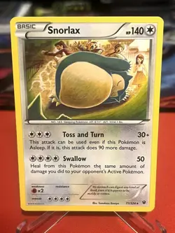 Snorlax 77/124 Rare Fates Collide Pokemon Lightly Played - Image 1