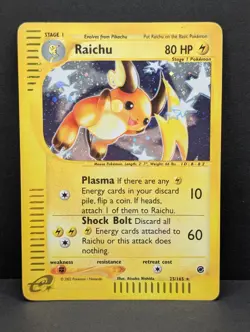 Raichu 025/165 Expedition Base Set Holo Rare Pokemon TCG Nintendo Pikachu LP - Image 1
