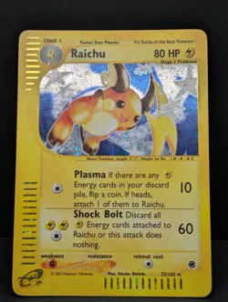 Raichu 025/165 Expedition Base Set Holo Rare Pokemon TCG Nintendo Pikachu LP - Image 3