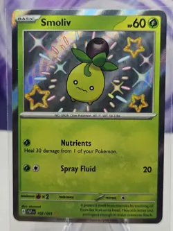 Smoliv 102/091 Shiny Rare Paldean Fates Pokemon NM - Image 1
