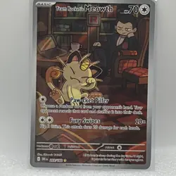 The Pokemon Company Team Rocket's Meowth 203/182 Sv10 Illustration Rare Holo EN - Image 1