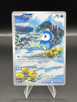 Pokemon TCG Piplup 098/094 – Phantasmal Flames – Illustration Rare – EN NM - Image 1