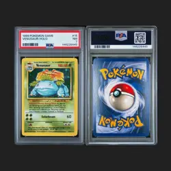 1999 POKEMON BASE SET UNLIMITED #15 VENUSAUR-HOLO PSA 7 - Image 1