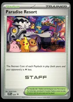 Pokemon World Championship 2025 STAFF Paradise Resort SVP 224 Anaheim Promo NM - Image 1