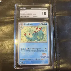2025 POKEMON BLACK STAR PROMO ILLUSTRATION CONTEST WINNER FERALIGATR #213 CGC 10 - Image 1