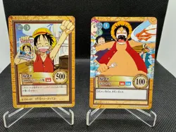 2000 One Piece Carddass Hyper Battle C221 Luffy Wanted C400 Near Mint Vintage - Image 1