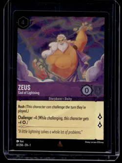 Disney Lorcana The First Chapter Zeus God of Lightning Foil 61/204 - Image 1