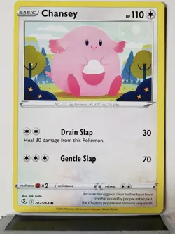 Chansey 202/264 - NM / M - Fusion Strike Pokemon Card - Miki Kudo Art - Image 1