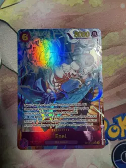 Bandai One Piece CCG Enel OP15 Secret Rare Holo Card OP15-118 - Image 1