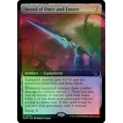 FOIL SWORD OF ONCE AND FUTURE (EXTENDED ART) March Of The Machine MOM Magic MTG - Image 1