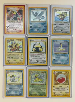 10x Vintage Pokemon Karten – 1 HOLO GARANTIERT! Base Rocket Jungle Fossil Neo - Image 2