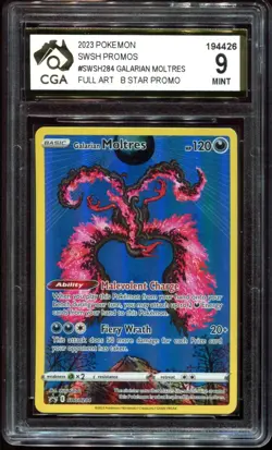 Galarian Moltres SWSH284 CGA 9 Promo Holo Sword & Shield Promo Pokemon Card - Image 1