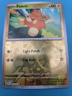 Pawmi 074/198 Reverse Holo Scarlet & Violet Base Set NM Pokemon Card LP - Image 1