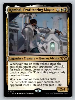 MTG OTJ #211 Kambal, Profiteering Mayor Rare Legendary Creature Human Advisor - Image 1