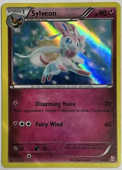 MP Sylveon 30/30 Holo XY Trainer Kit: Sylveon & Noivern Authentic Pokemon Card - Image 1