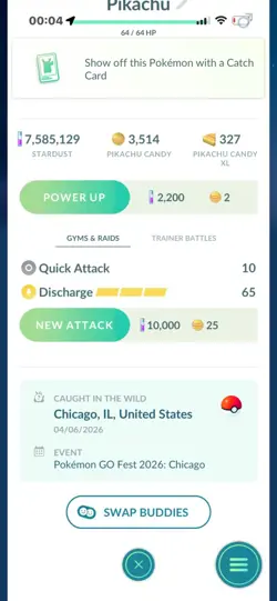 Pokemon Go Shiny Pikachu Instinct cap ( go fest 2026 ) - Image 2