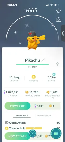 Pokemon Go Shiny Pikachu Valor cap ( go fest 2026 ) - Image 1