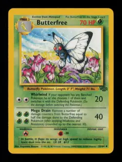 UNLIMITED BUTTERFREE UNCOMMON 33/64 LP POKEMON - Image 1