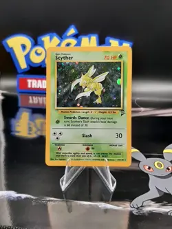 Scyther - 17/130 - Pokemon Base Set 2 Unlimited Holo - WOTC - MP - Image 1