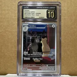 Pokemon Persian 078/064 Illustration Rare Shrouded Fable - CGC 10 PRISTINE - Image 1