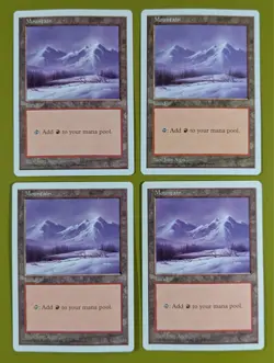 Mountain (442) x4 Fifth Edition 5th 4x Magic the Gathering MTG White Border - Image 1